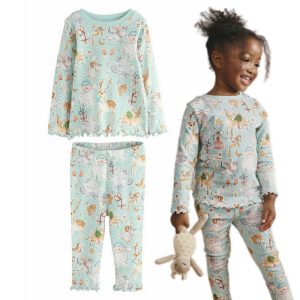 ست لباس راحتی دخترانه نکست طرح کریسمس کد147