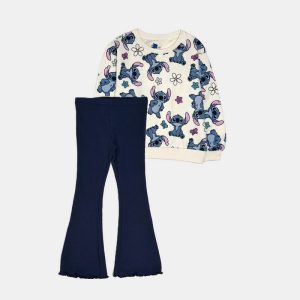 ست لباس راحتی دخترانه بچگانه طرح استیچ کد202