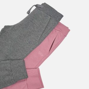 شلوار جاگر بچه گانه رنگ طوسی و صورتی کد234