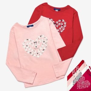 بلوز دخترانه شیک طرح قلب برند اوکایدی کد537