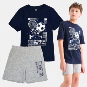 ست تیشرت و شلوارک پسرانه راحتی گیم کد545