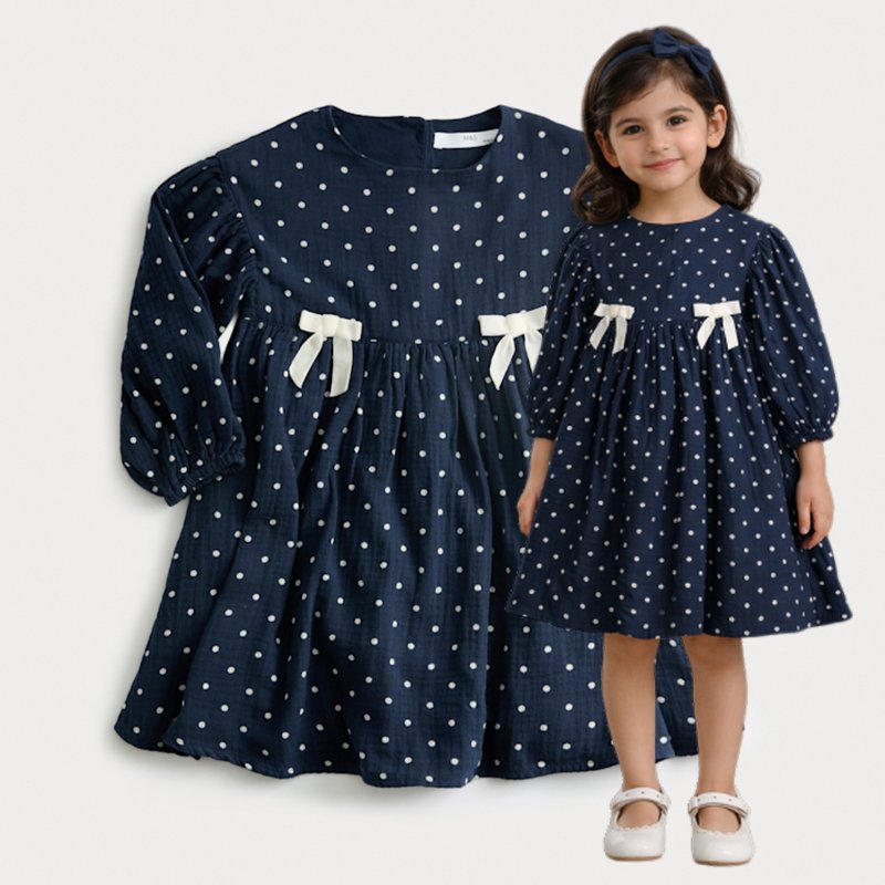 پیراهن آستین بلند مجلسی دخترانه برند M&S