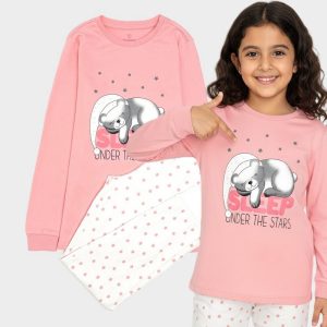 لباس دخترانه شیک و اسپرت بچگانه طرح اسلیپ