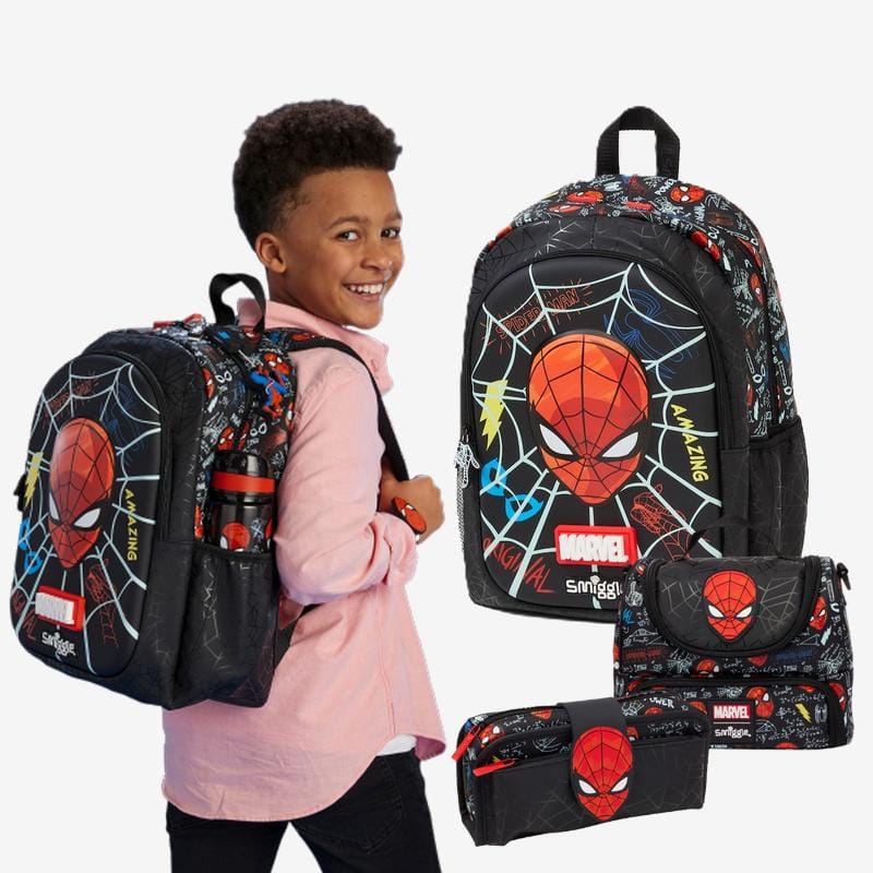 ست کوله پشتی پسرانه اسمیگل طرح اسپایدرمن کد0506