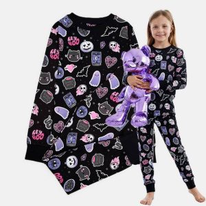 ست بلوز و شلوار راحتی دخترانه جرج طرح هالووین