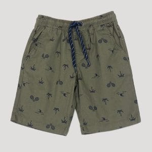 شلوارک بچگانه پسرانه کتان طرح ساحلی کدb208