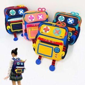 کوله پشتی بچه گانه طرح ربات کدb268برندپوش