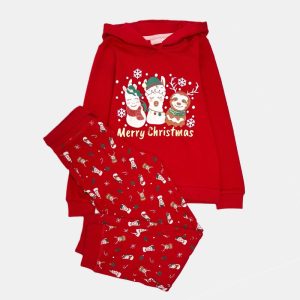 ‎ست هودی شلوار دخترانه و پسرانه کریسمس کد683