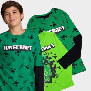 بلوز بچه گانه پسرانه طرح ماینکرفت کد 124