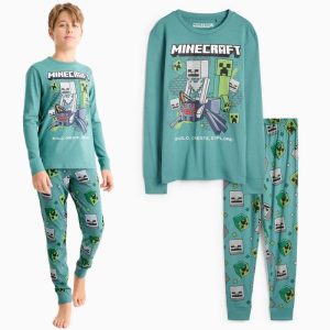 ست بلوز و شلوار پسرانه طرح ماینکرافت کدb281