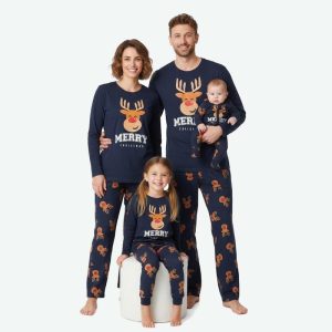 لباس ست خانوادگی راحتی طرح کریسمس برند اسمارا